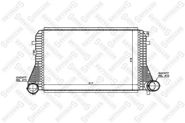 Handler.Part Intercooler, charger Stellox 1040038SX 1