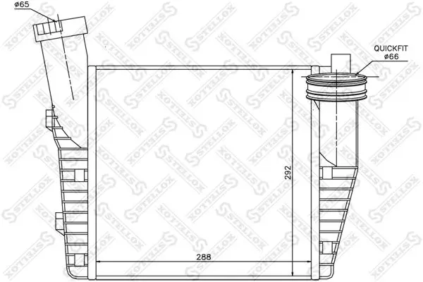 Handler.Part Intercooler, charger Stellox 1040074SX 1