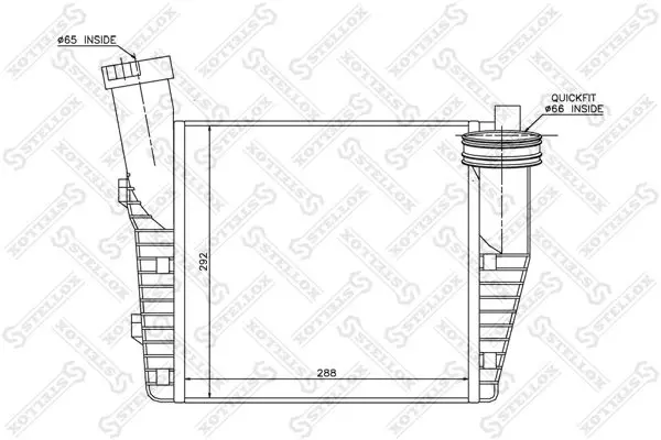 Handler.Part Intercooler, charger Stellox 1040083SX 1