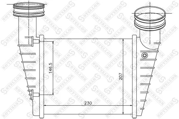 Handler.Part Intercooler, charger Stellox 1040158SX 1