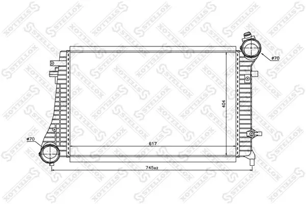 Handler.Part Intercooler, charger Stellox 1040183SX 1