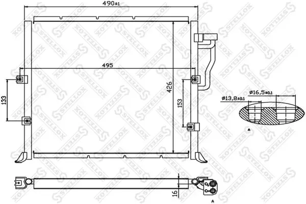 Handler.Part Condenser, air conditioning Stellox 1045004SX 1