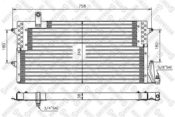 Handler.Part Condenser, air conditioning Stellox 1045005SX 1