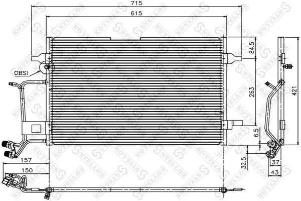 Handler.Part Condenser, air conditioning Stellox 1045006SX 1