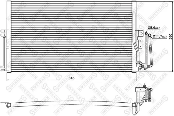 Handler.Part Condenser, air conditioning Stellox 1045008SX 1