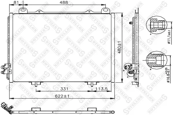 Handler.Part Condenser, air conditioning Stellox 1045009SX 1