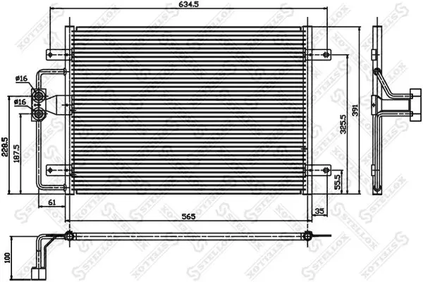 Handler.Part Condenser, air conditioning Stellox 1045012SX 1