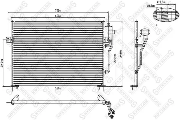 Handler.Part Condenser, air conditioning Stellox 1045016SX 1