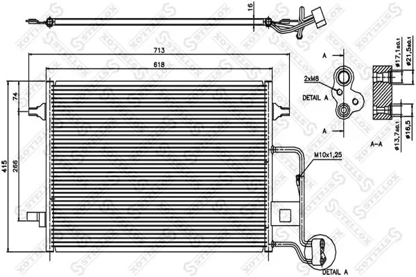 Handler.Part Condenser, air conditioning Stellox 1045025SX 1