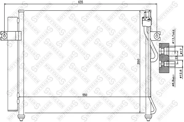 Handler.Part Condenser, air conditioning Stellox 1045028SX 1