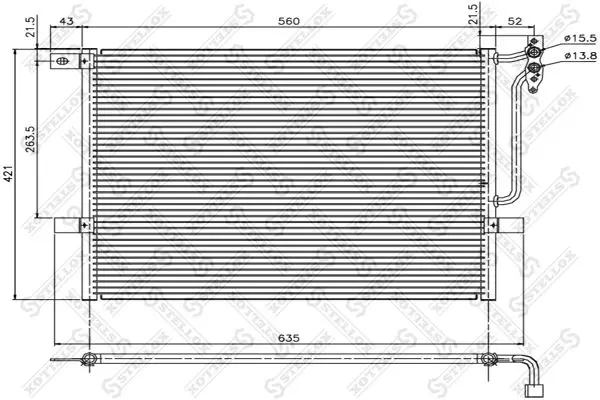 Handler.Part Condenser, air conditioning Stellox 1045052SX 1