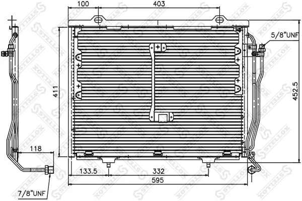 Handler.Part Condenser, air conditioning Stellox 1045055SX 1