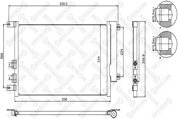 Handler.Part Condenser, air conditioning Stellox 1045069SX 1