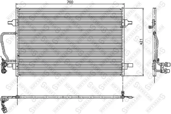 Handler.Part Condenser, air conditioning Stellox 1045072SX 1