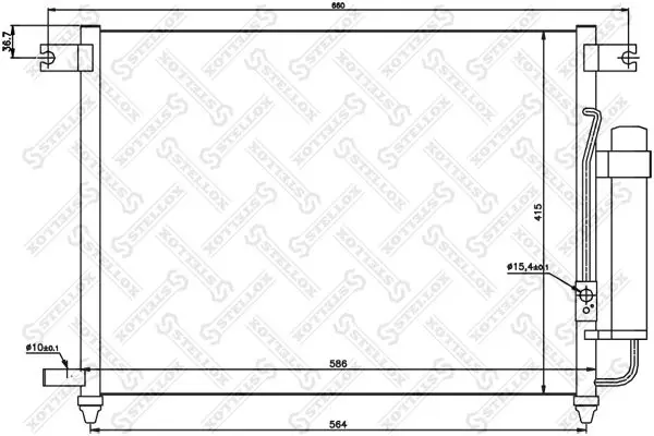 Handler.Part Condenser, air conditioning Stellox 1045079SX 1