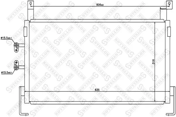 Handler.Part Condenser, air conditioning Stellox 1045080SX 1