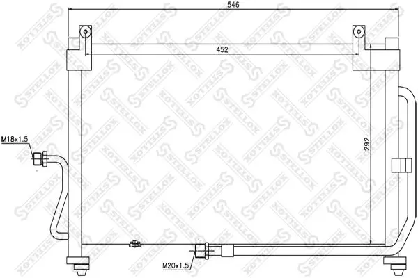 Handler.Part Condenser, air conditioning Stellox 1045083SX 1