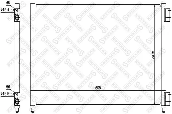 Handler.Part Condenser, air conditioning Stellox 1045085SX 1