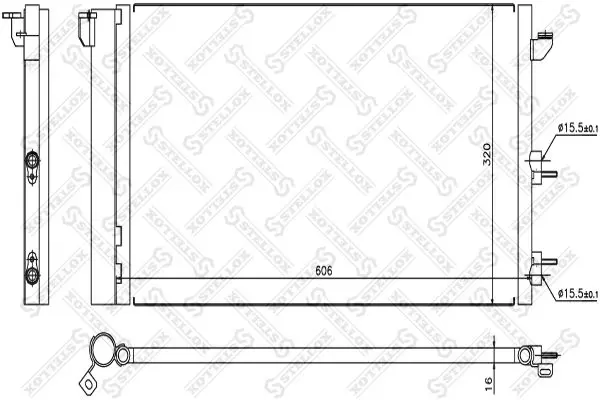 Handler.Part Condenser, air conditioning Stellox 1045087SX 1