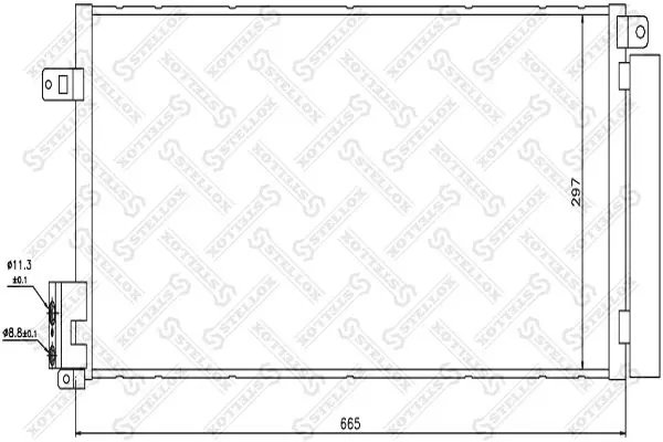 Handler.Part Condenser, air conditioning Stellox 1045092SX 1