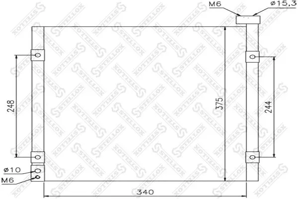 Handler.Part Condenser, air conditioning Stellox 1045095SX 1