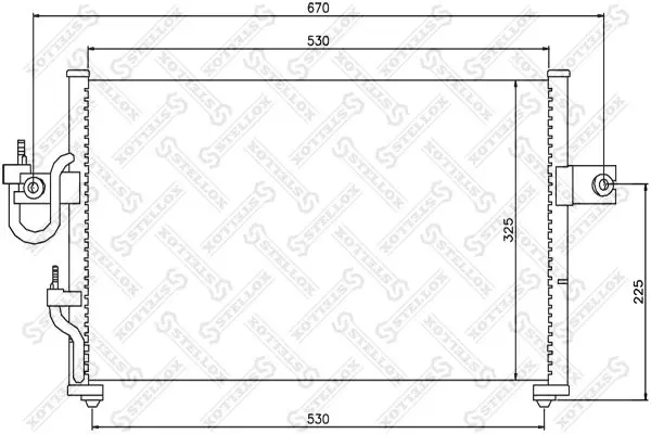 Handler.Part Condenser, air conditioning Stellox 1045098SX 1