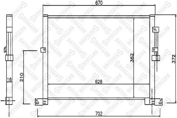 Handler.Part Condenser, air conditioning Stellox 1045110SX 1