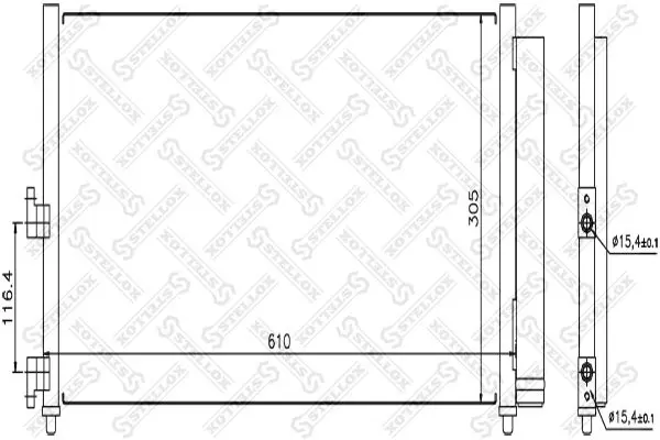 Handler.Part Condenser, air conditioning Stellox 1045116SX 1