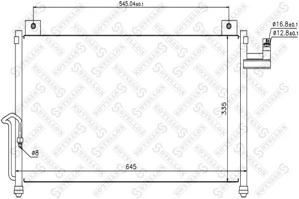 Handler.Part Condenser, air conditioning Stellox 1045120SX 1