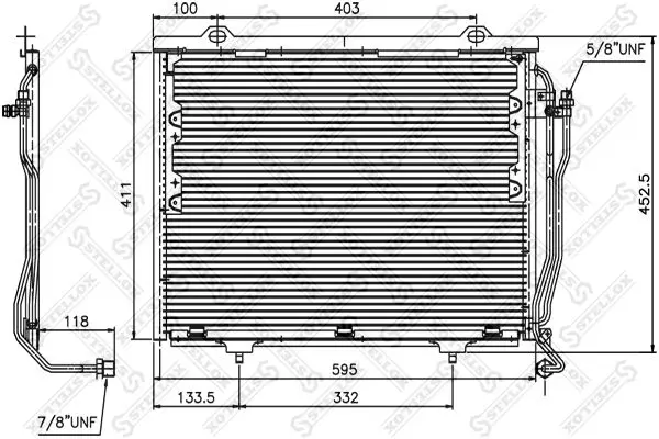 Handler.Part Condenser, air conditioning Stellox 1045123SX 1