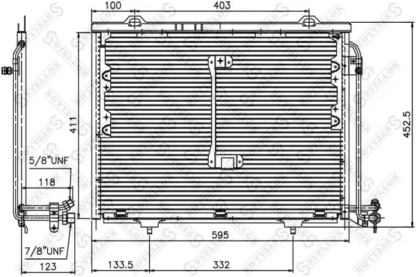 Handler.Part Condenser, air conditioning Stellox 1045128SX 1