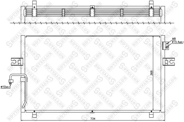 Handler.Part Condenser, air conditioning Stellox 1045139SX 1