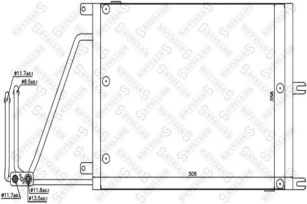 Handler.Part Condenser, air conditioning Stellox 1045143SX 1