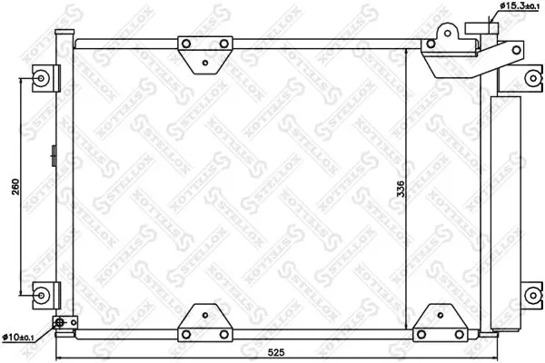 Handler.Part Condenser, air conditioning Stellox 1045151SX 1