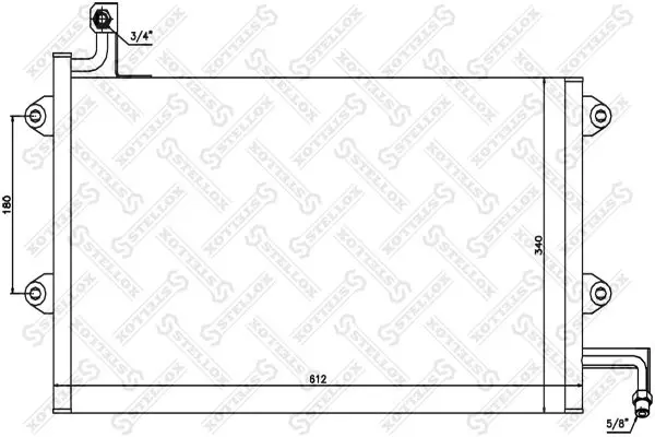 Handler.Part Condenser, air conditioning Stellox 1045161SX 1