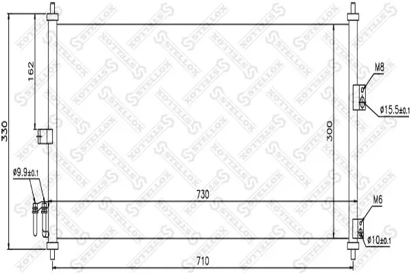 Handler.Part Condenser, air conditioning Stellox 1045170SX 1