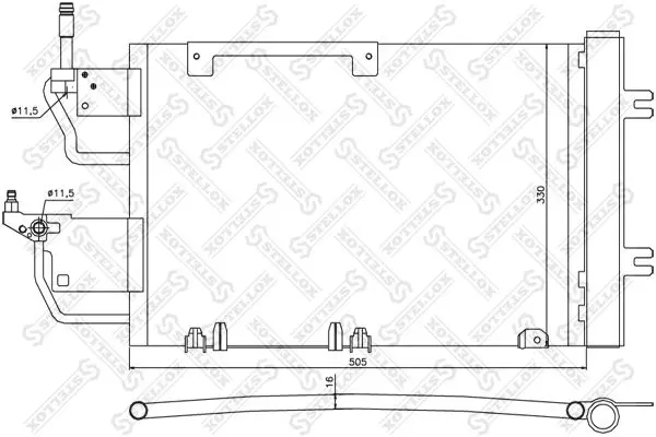 Handler.Part Condenser, air conditioning Stellox 1045173SX 1