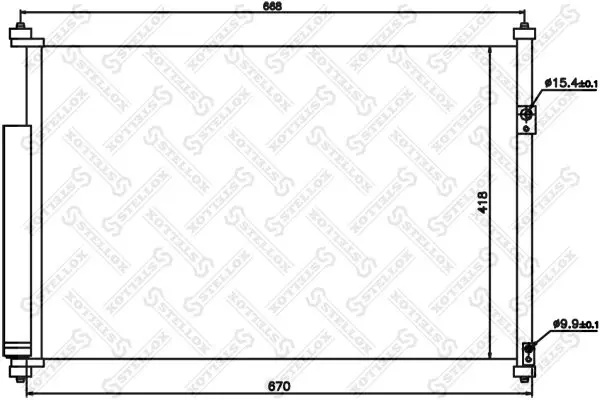 Handler.Part Condenser, air conditioning Stellox 1045176SX 1