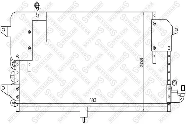 Handler.Part Condenser, air conditioning Stellox 1045178SX 1