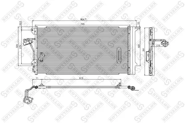 Handler.Part Condenser, air conditioning Stellox 1045182SX 1