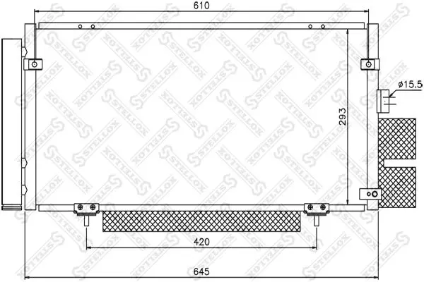 Handler.Part Condenser, air conditioning Stellox 1045193SX 1