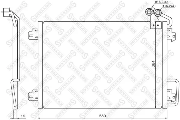 Handler.Part Condenser, air conditioning Stellox 1045197SX 1