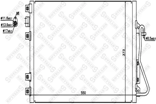 Handler.Part Condenser, air conditioning Stellox 1045211SX 1