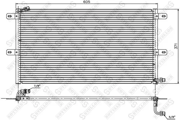 Handler.Part Condenser, air conditioning Stellox 1045215SX 1