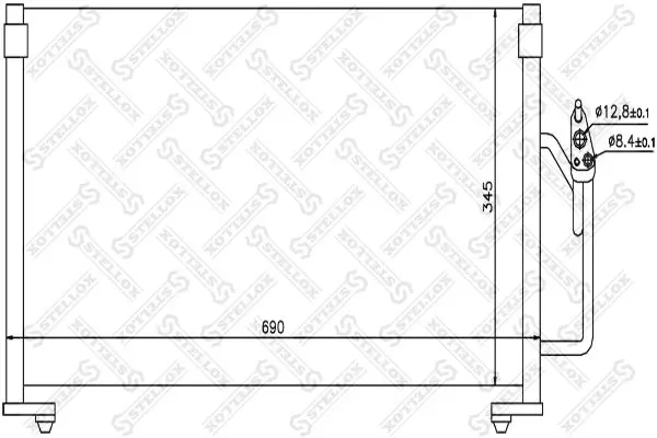 Handler.Part Condenser, air conditioning Stellox 1045229SX 1