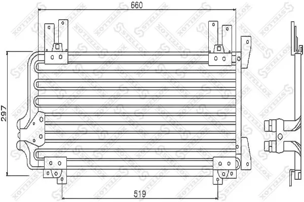 Handler.Part Condenser, air conditioning Stellox 1045238SX 1