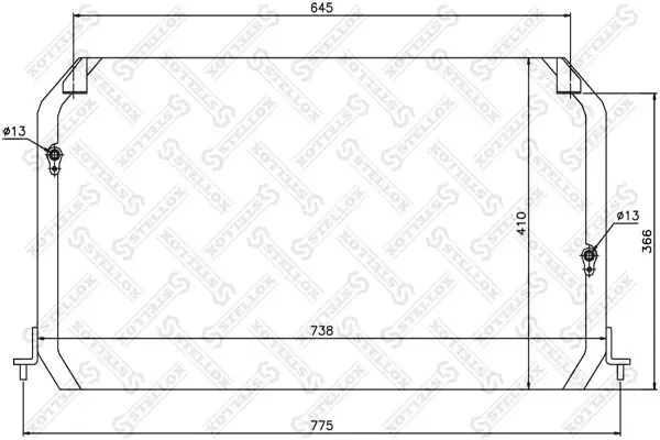 Handler.Part Condenser, air conditioning Stellox 1045287SX 1