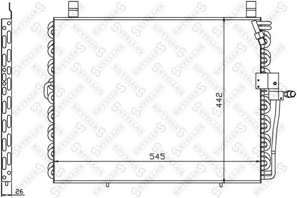 Handler.Part Condenser, air conditioning Stellox 1045292SX 1