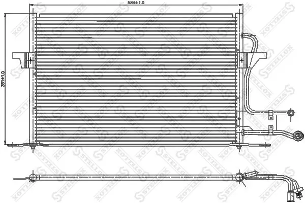 Handler.Part Condenser, air conditioning Stellox 1045295SX 1