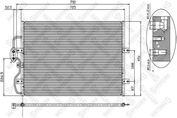 Handler.Part Condenser, air conditioning Stellox 1045301SX 1